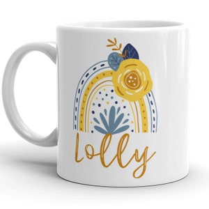 Lolly Rainbow MUG vRB, Grandma Gift Idea, Best, pregnancy reveal, baby announcement, grandmother to be, new grandma gifts, Lollie
