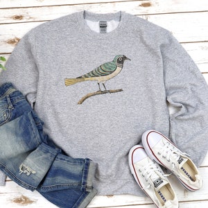 Vintage Bird Shirt, Women&#39;s Graphic Tee Long Sleeve, Bird Shirt for Women, bird lover gifts, Vintage Bird Art, CottageCore gift, plus size