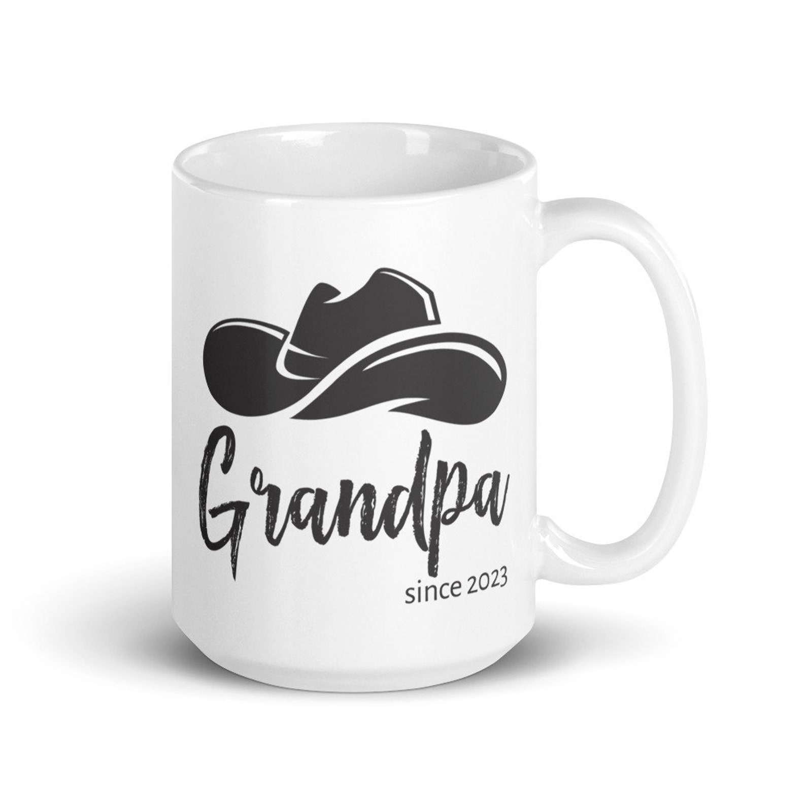 Grandpa Since 2023 MUG Grandpa Cowboy Hat Mug Grandpa Gift Etsy