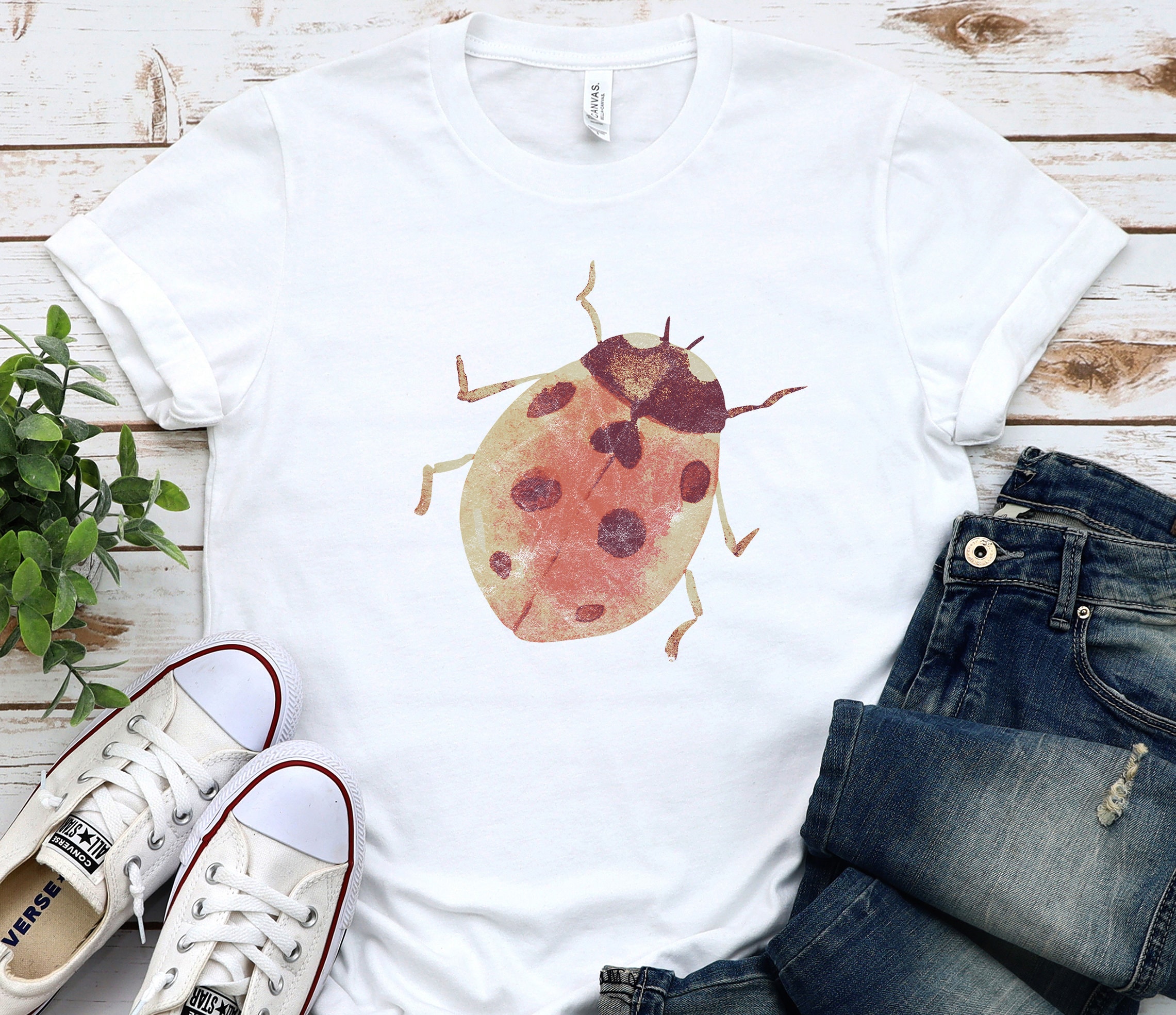 Heve ヘイヴLadybug Tops レディバグトップス Ladybug Shirt, Bug Shirt for Women, Ladybug Gift, Lady Bug Shirt