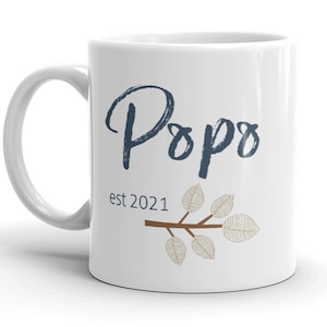 Popo est 2021 MUG vT, Choose Year, Chinese Grandma gift, first time grandmother to be, pregnancy reveal gifts, new baby announcement