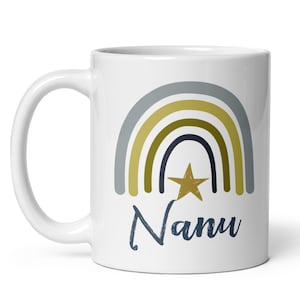 Nanu Mug, Bengali Grandpa MUG, Rainbow Grandpa Mug, Grandpa Gift Idea, pregnancy reveal, baby announcement, new grandparents, Bangladesh