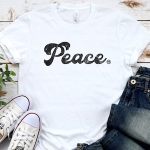 Peace Shirt, Retro Peace Sign, No War, Cease Fire, Love One Another, Support Ukraine Palestine Isreal Middle East Peace, World Peace