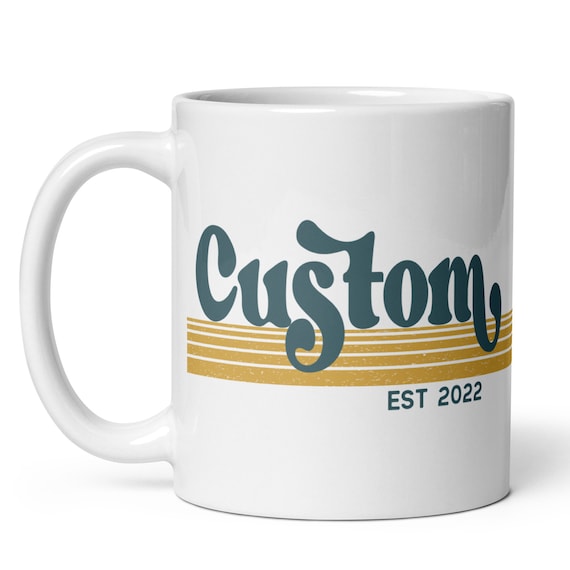 Custom est MUG Retro vYB, Custom Grandpa Mug, Custom Grandma Mug, Pregnancy Announcement, Baby Announcement, Pregnancy Reveal, Custom mug
