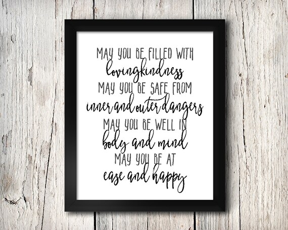 Set Of 2 Loving Kindness Meditation Print May I And May You Etsy Set Of 2 Loving Kindness Meditation Print May I And May You Etsy