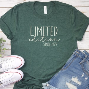 Limited Edition Shirt, Since Birth Year vintage personalized birthday tshirt, positive quote, you are enough, mental health, self love gift