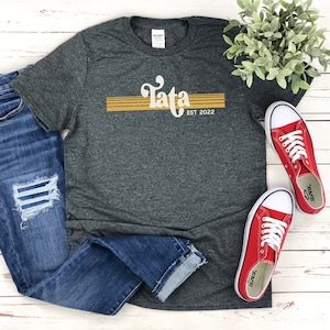 Retro Tata SHIRT, Tata est Shirt, Best Grandpa shirts, Pregnancy Announcement, Grandpa Pregnancy Reveal, Baby Announcement