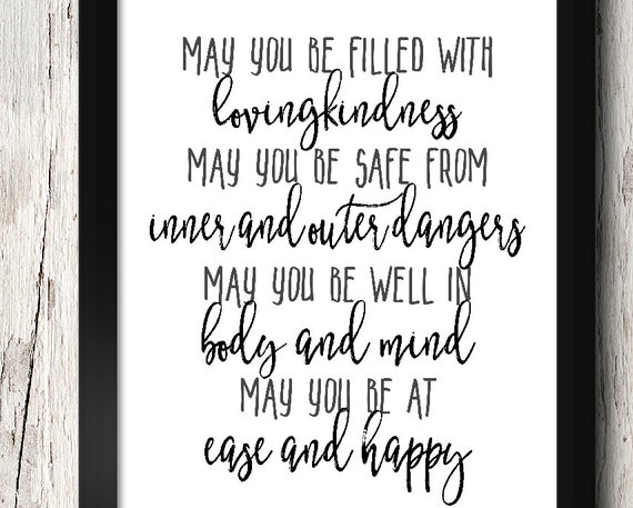 May You Be Filled With Lovingkindness Meditation Print 8x10 Etsy May You Be Filled With Lovingkindness Meditation Print 8x10 Etsy