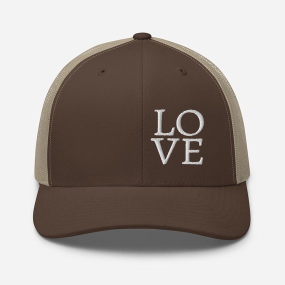 Square Love HAT Retro Trucker Brown 