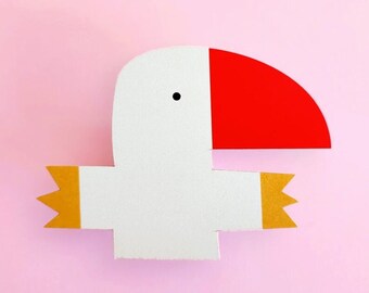 3D wall decoration | cute toucan made from recycled cardboard | living room wall decoration | Children's room decoration | girl | boy | bird for the wall