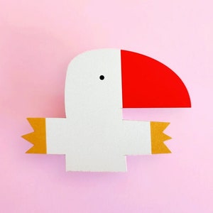 3D wall decoration | cute toucan made from recycled cardboard | living room wall decoration | Children's room decoration | girl | boy | bird for the wall