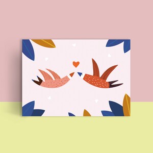 Wedding congratulations card "Love" | Wedding card | Wedding card | Postcard love | Valentine's Day | anniversary | Lovebirds