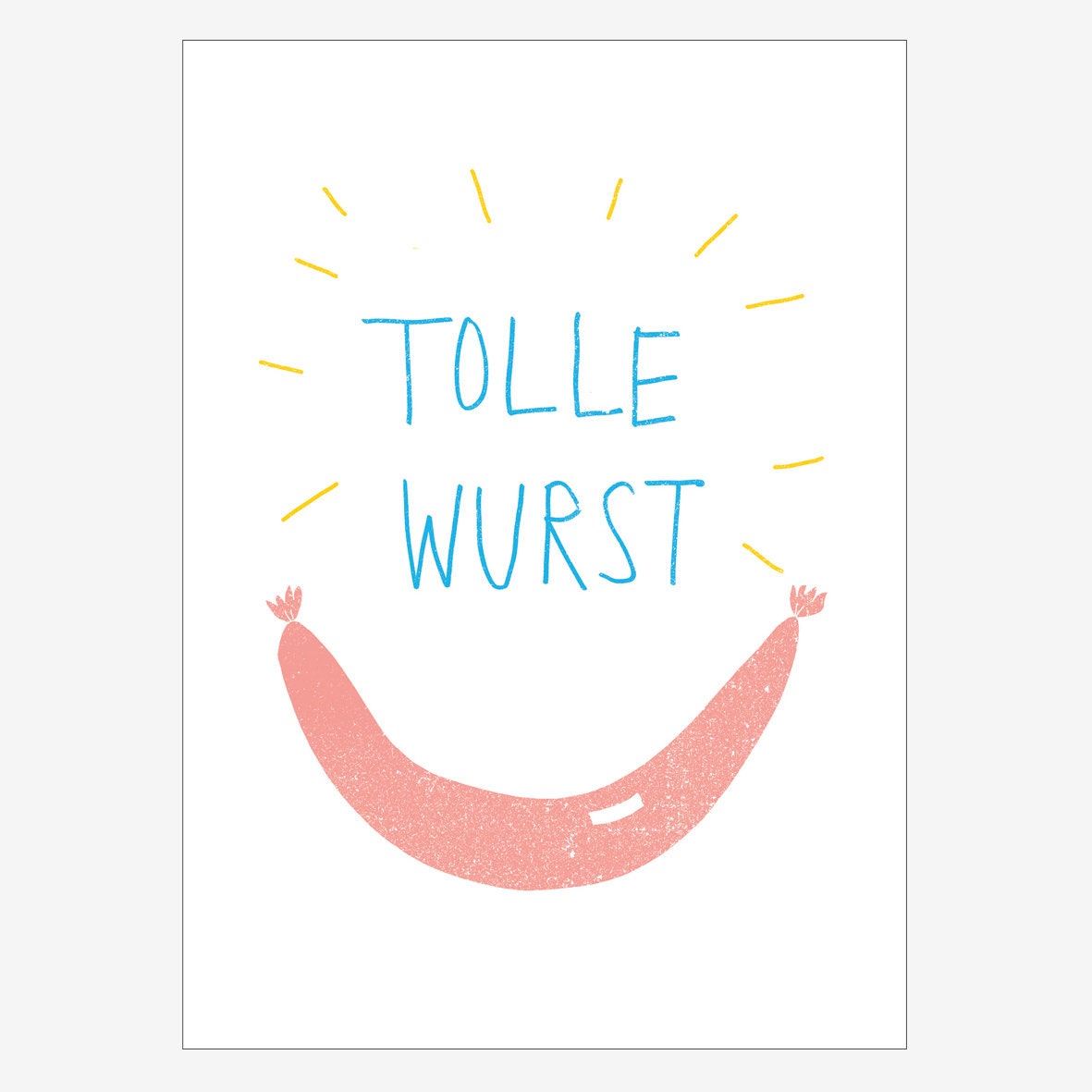 Postkarte Grußkarte Tolle Wurst Postkarte lustig Etsy 日本