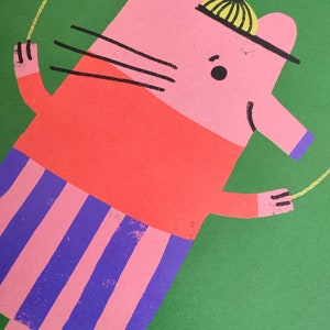 Poster Maus 29,7 x 29,7 cm Kinderzimmer Print Druck für Kinder Mädchen Junge Wanddeko Wohnzimmer, Babyzimmer Bild 3