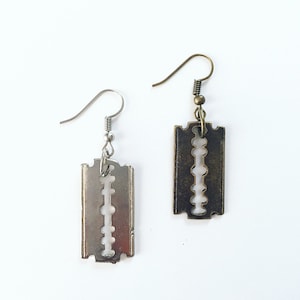 Big Razor Blade Earrings