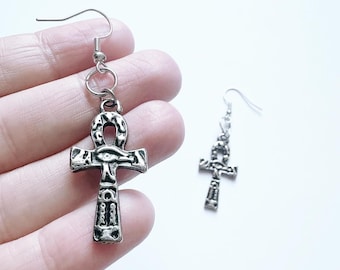 Pendientes de cruz Ankh Antiguo Egipto Vida Jeroglífico Símbolo Gótico Punk Wicca Religioso Espiritual