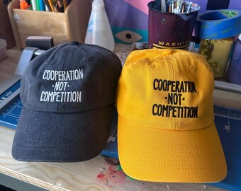 Sombrero de cooperación, no de competencia / sombrero de declaración, comunidad, empatía, amistad, apoyo