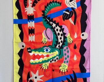 Bandera de pared de caimán: decoración de vida silvestre para el hogar