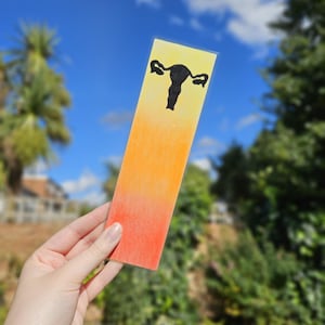 Internal Reproductive Organ (Orange & Yellow) Bookmark, Handmade, Laminated