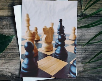 A5 Knight Chess Piece Art Print