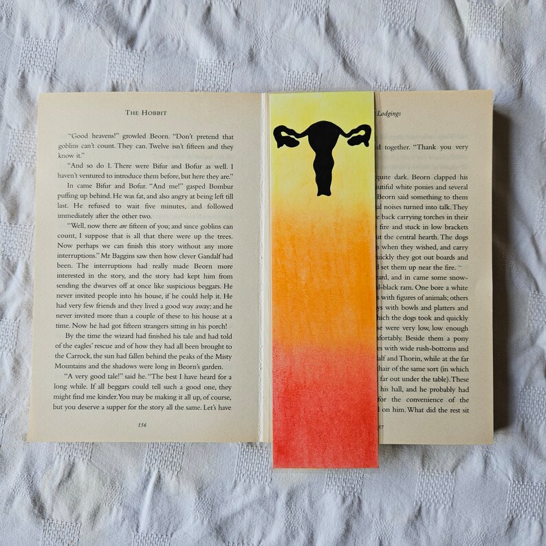 Internal Reproductive Organ (Orange & Yellow) Bookmark, Handmade, Laminated image 8