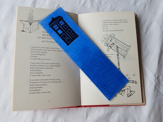 Doctor Who Tardis Bookmark Etsy
