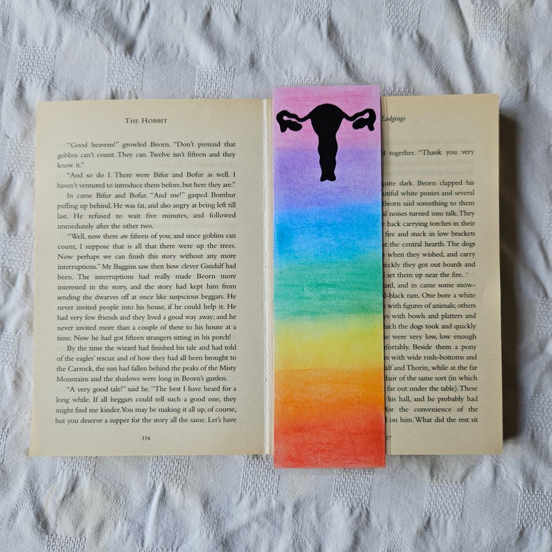 Internal Reproductive Organ (Rainbow) Bookmark, Handmade, Laminated image 10