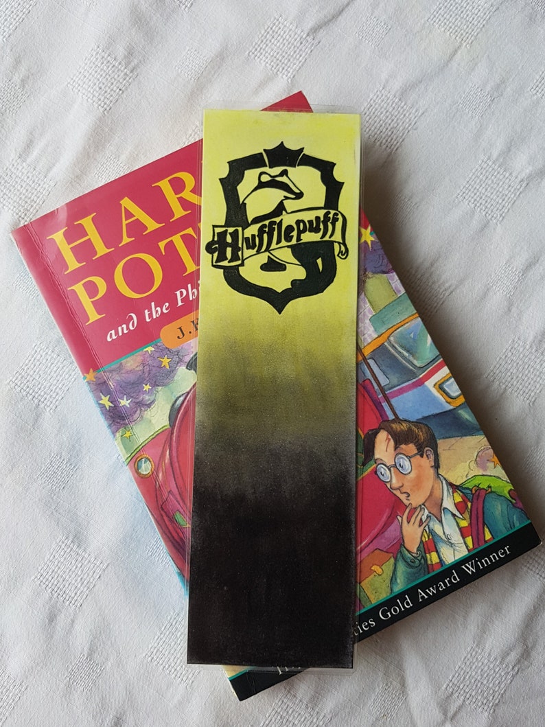 Harry Potter Hufflepuff Bookmark Etsy Harry Potter Hufflepuff Bookmark Etsy