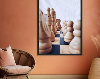 Chess Board Opening Fine Art Print (White Pieces)