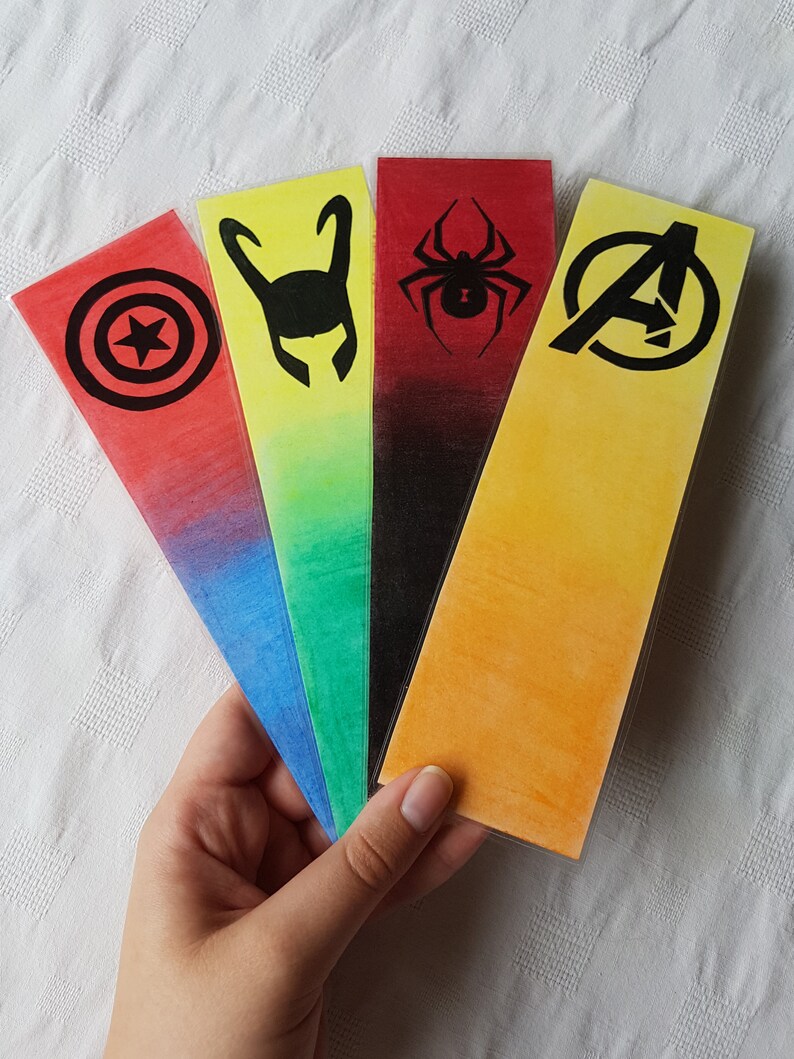 avengers bookmark etsy