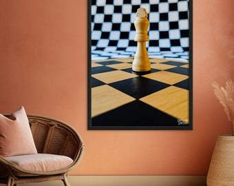 King Chess Piece (White) Fine Art Print