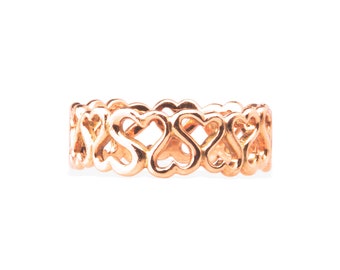 ring hearts - rose gold
