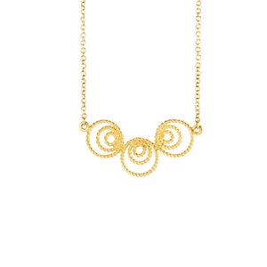 necklace with pendant: "filigree 1" - 18k gold