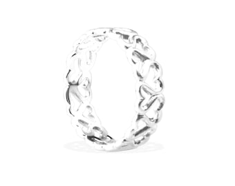 ring hearts - sterling