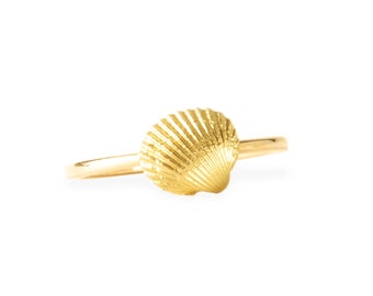 ring sea shell - 18k gold