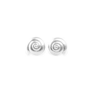 earrings: studs nautilus shell silver image 4