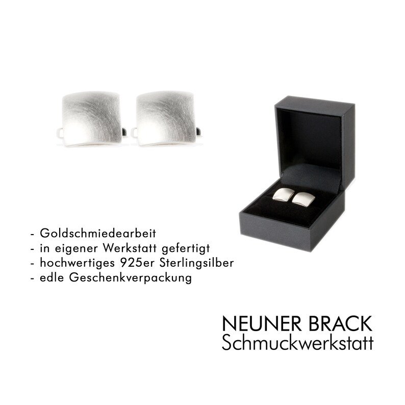 cufflinks Square matted 925 silver zdjęcie 2