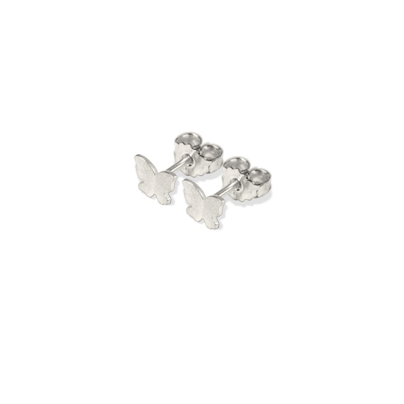 earrings: studs butterfly mini silver image 6