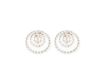 earrings: studs "filigree 3er" - 925 sterling silver