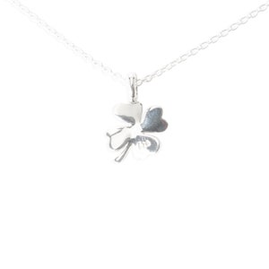 Collier : Chaîne avec pendentif trèfle à quatre feuilles Argent 925 image 6