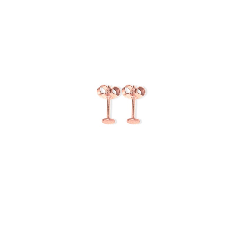 earrings: studs dots small rose gold image 5