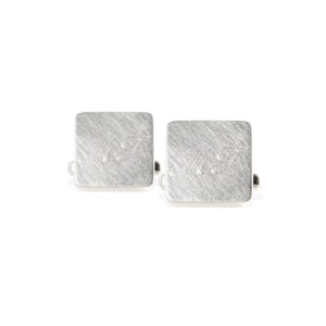 personalized cufflinks large initials square image 1