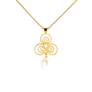 necklace with pendant: filigree1SWP 18k yellow image 3