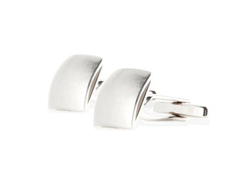 cufflinks Square - matted 925 silver