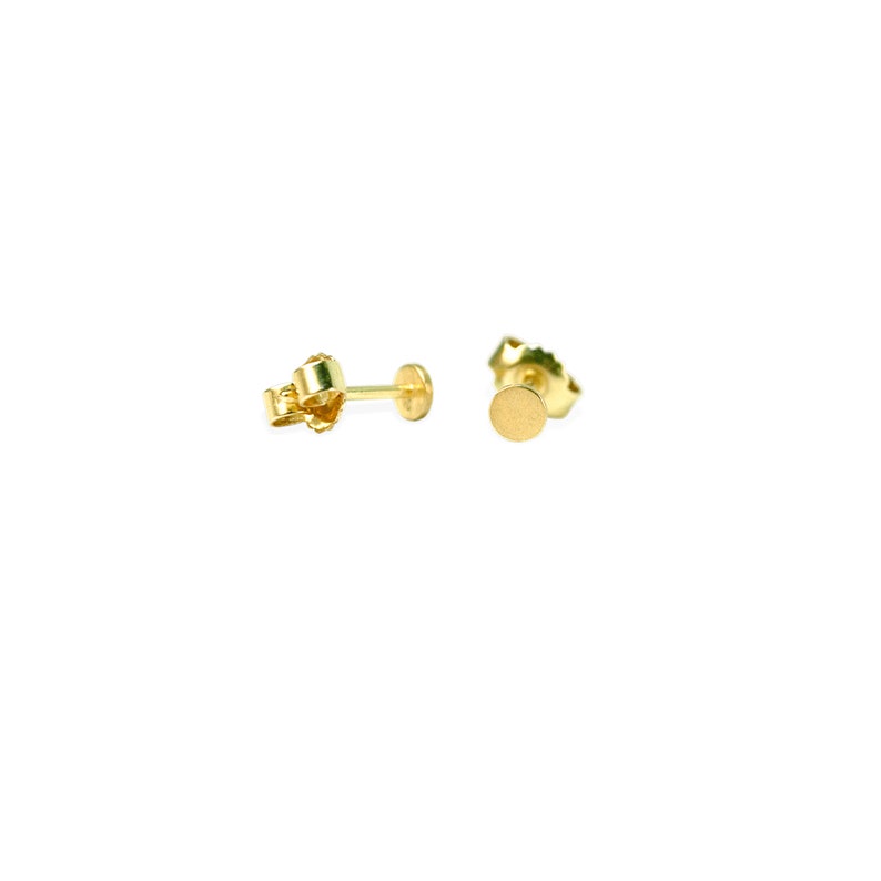 earrings: studs dots small 18k gold image 4