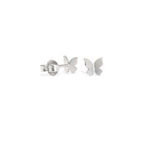 earrings: studs butterfly mini silver image 4