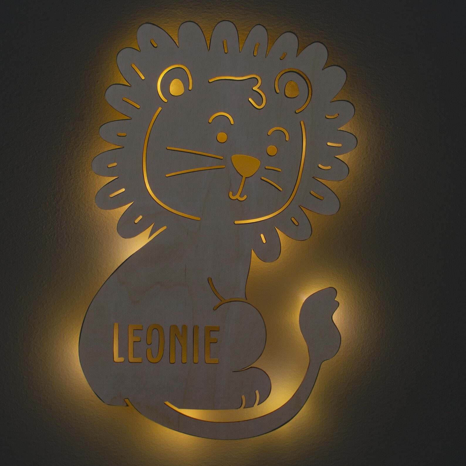 Bambinella® LED-Namensleuchte Personalisiert – Schlummerlicht, 10,5 X 10,5 X 4 Cm, Made In Germany