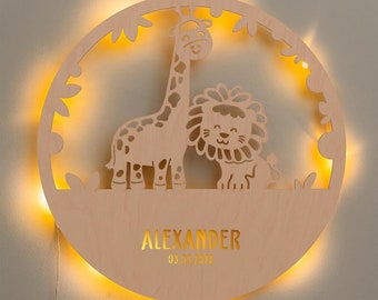 Nachtlicht Löwe & Giraffe - Natur - Schlummerlicht für Baby