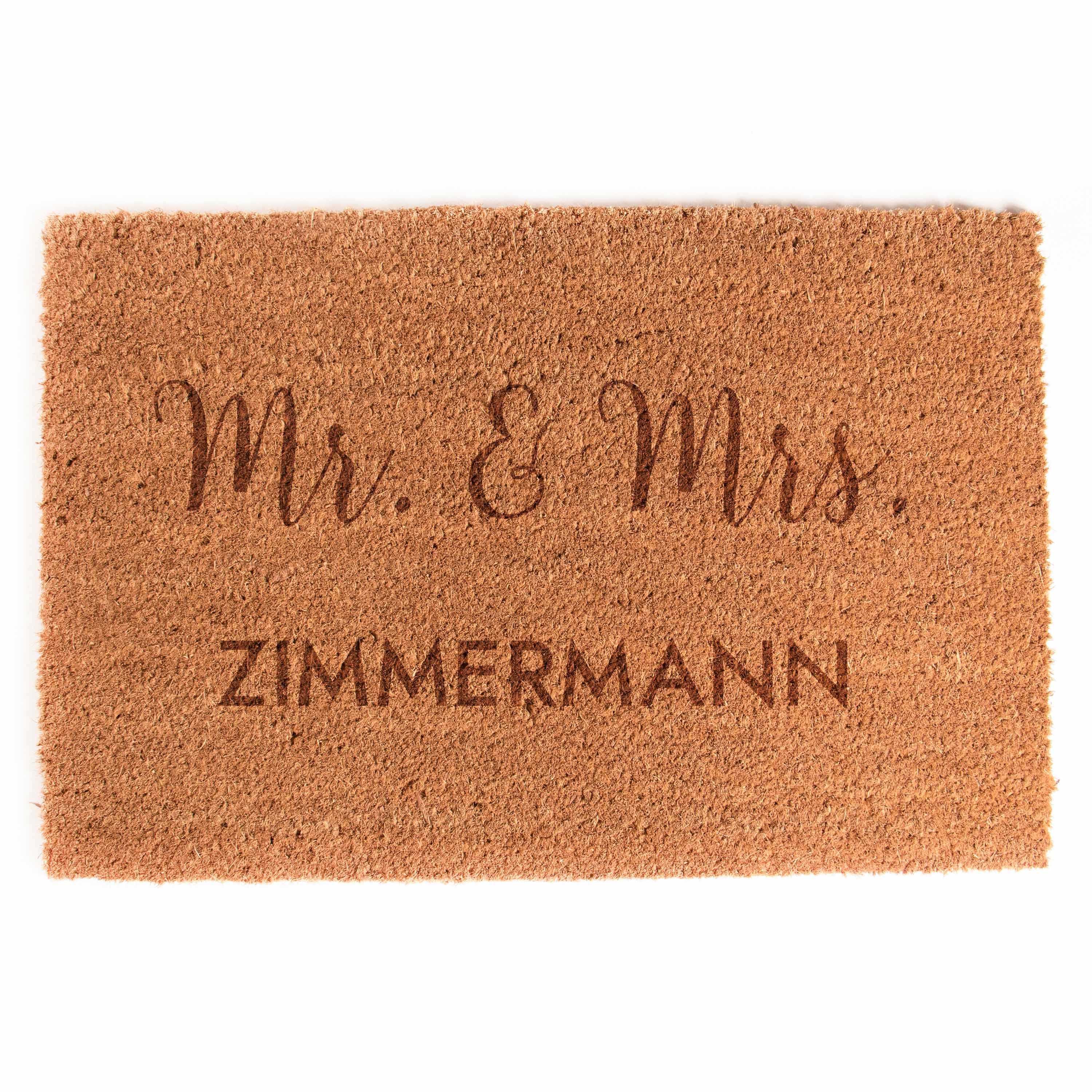 Personalisiert Fußmatte Familie & Hund 60x40 Cm - Türmatte Mit Namen, Rutschfest, Für Haustür & Einzugsgeschenk