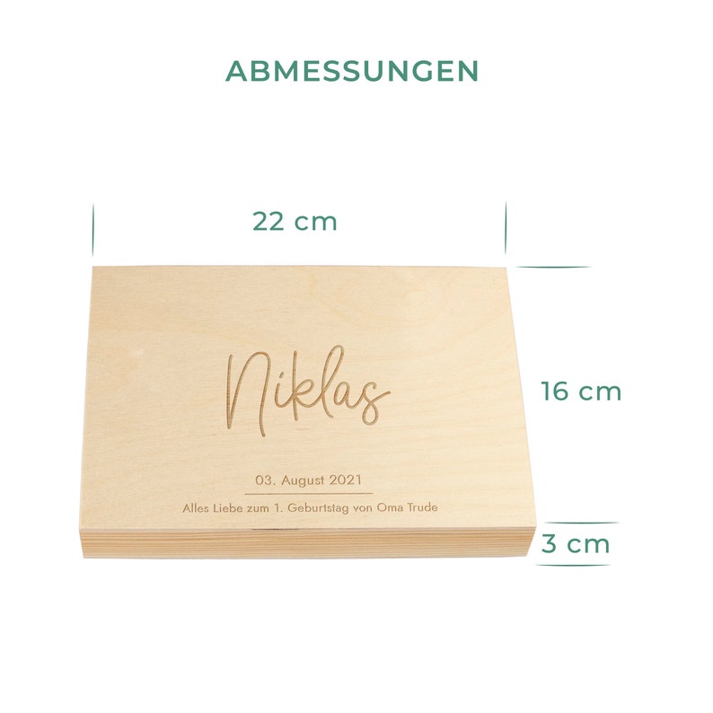 Personalisiertes Besteck für Kinder mit Gravur Kinderbesteck inkl. Holzbox für Mädchen und Jungen Bild 9